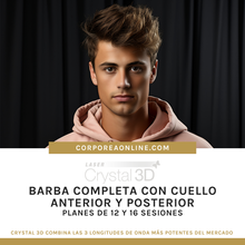 Cargar imagen en el visor de la galería, Depilación láser de barba con cuello anterior y posterior